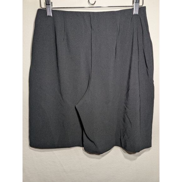 BOSTON PROPER Beyond Travel Wide Leg Shorts Small Bermuda 2AP81 Jet Black Travel - Picture 3 of 8